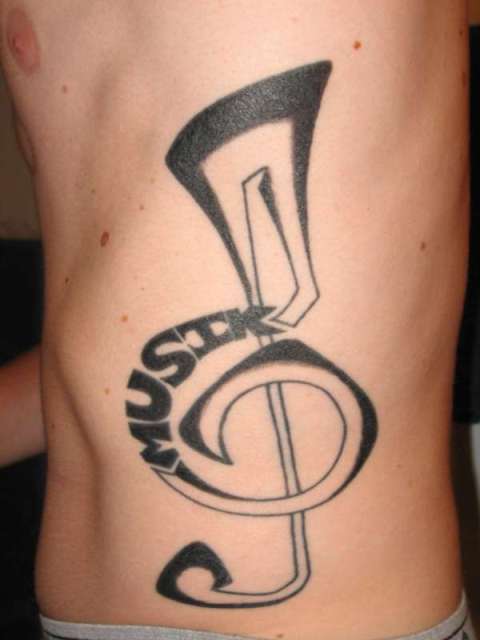 treble clef/musik tattoo tattoo
