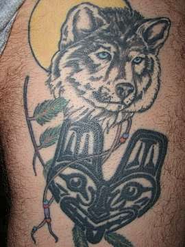 Haida Wolf tattoo