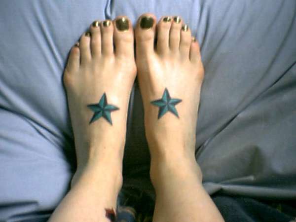 Nautical Stars On Feet tattoo