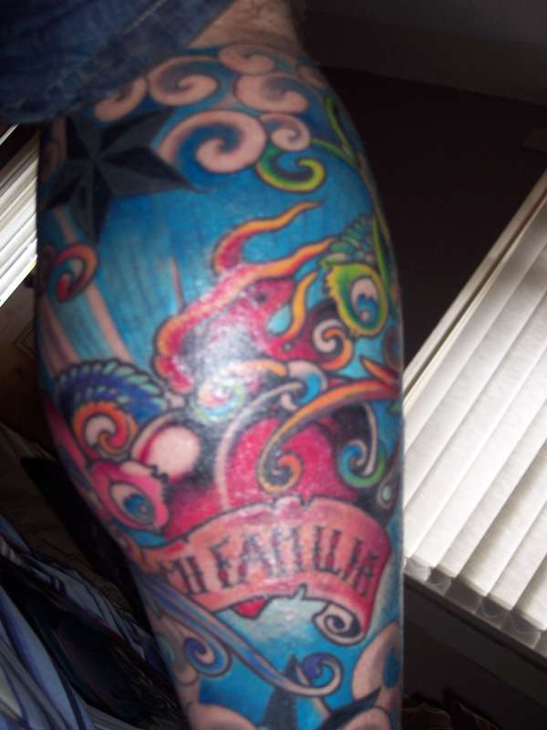 new skool calf piece tattoo
