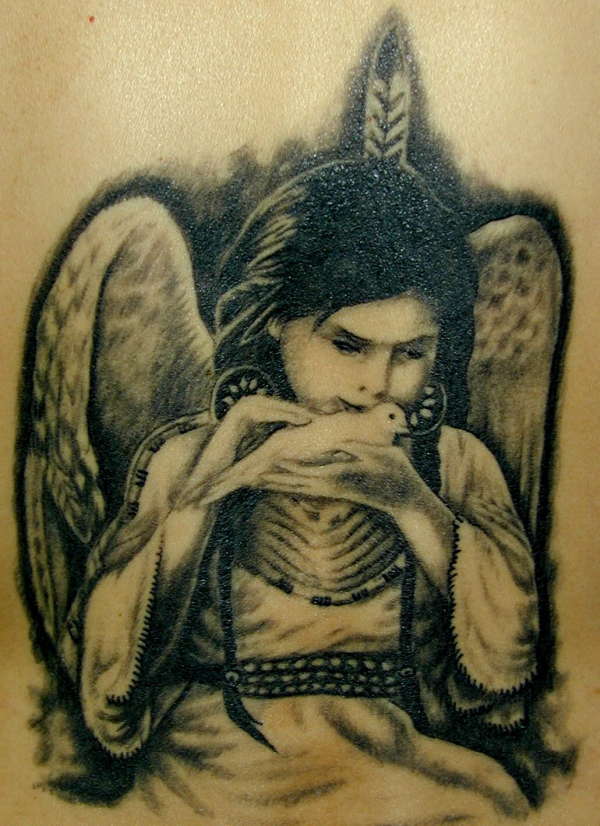 indian angel tattoo
