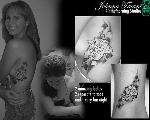 Ivy leaves tattoo