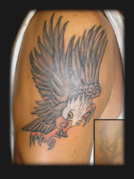 Eagle cover tattoo