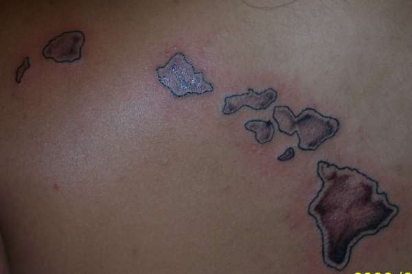 hawaiian islands tattoo