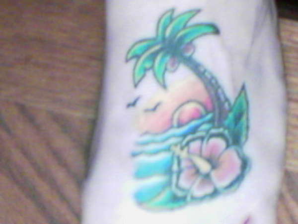 Beach foot tattoo tattoo