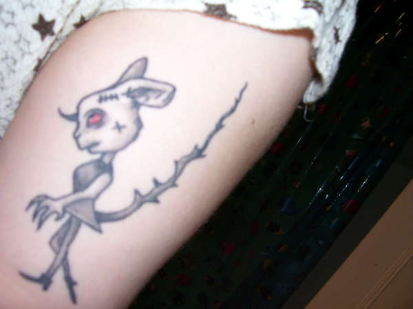 Rabbit with Fangs tattoo