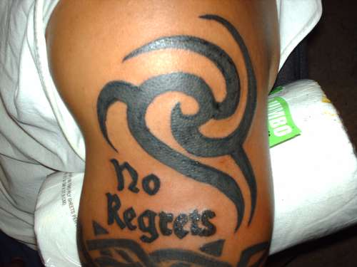 no regets tattoo