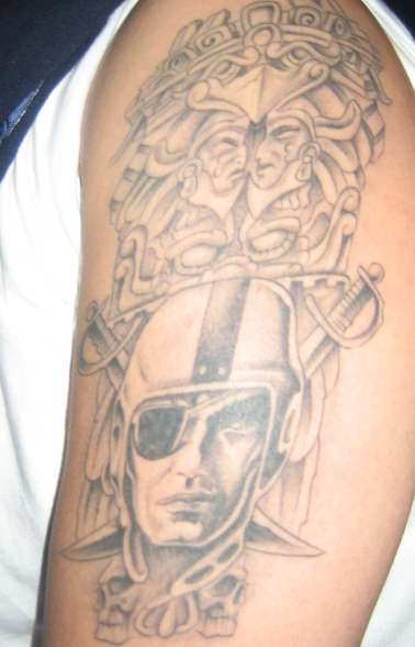 aztec/raiders tattoo