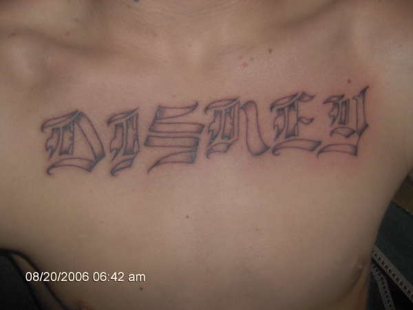 disney in Old E tattoo