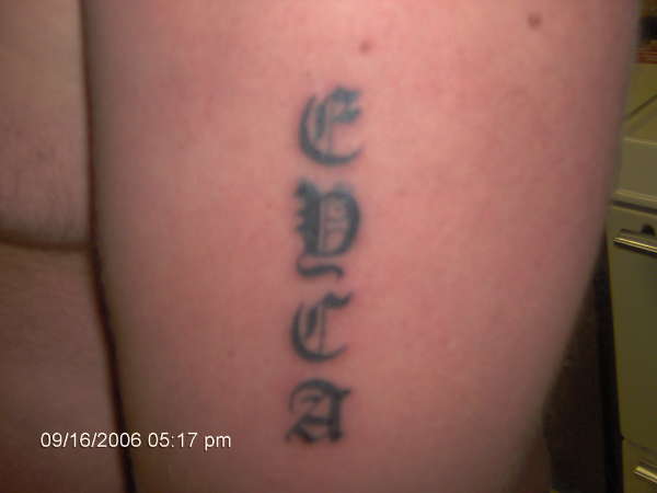 eyca in Old E tattoo