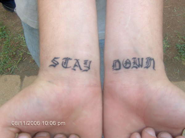 stay down tattoo