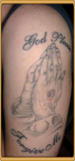 god please forgive me tattoo