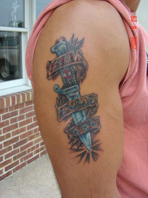 Knife tattoo