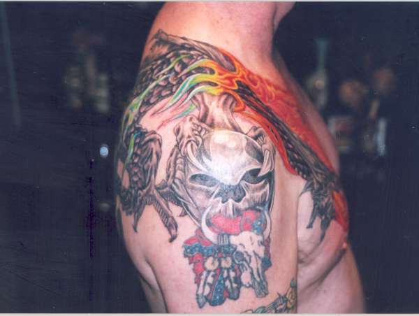 Skull / Dragon tattoo