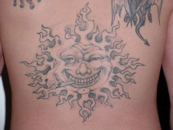 blazed sun tattoo