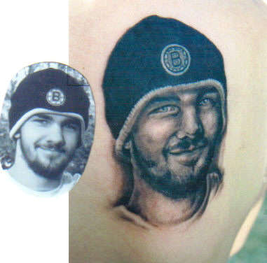 Portrait with photo tattoo