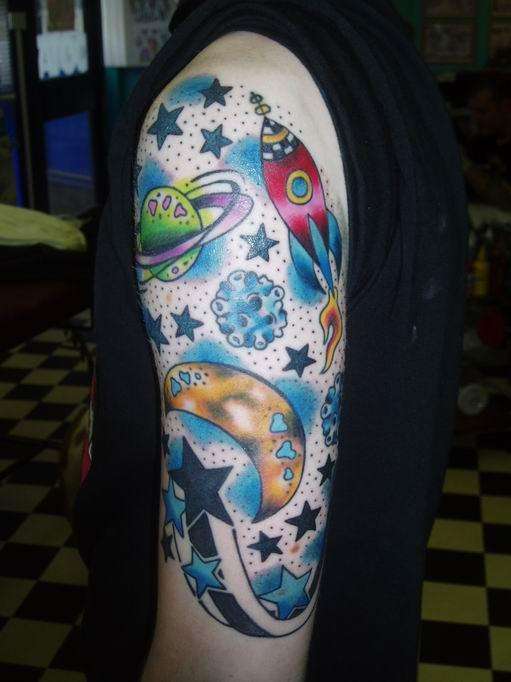 Space (Half Sleeve) tattoo
