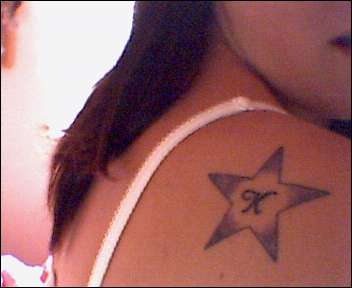 shaded star tattoo
