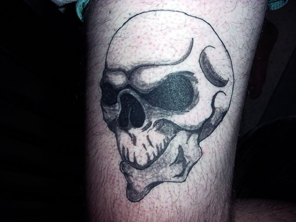 Skull First Try!! tattoo