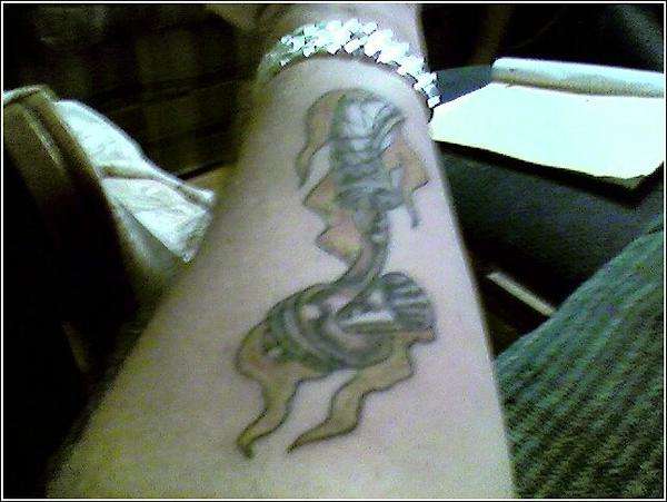 Flaming Socket tattoo