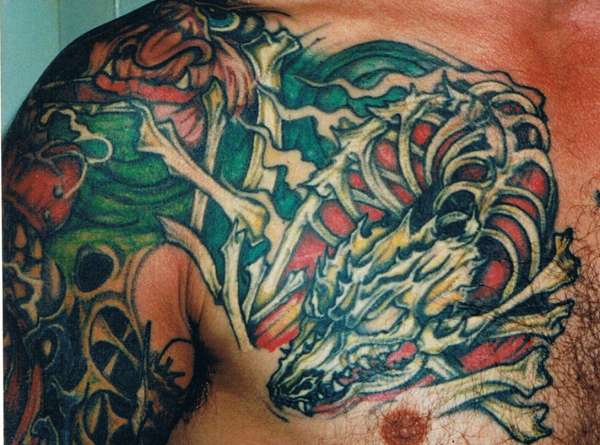 bone dragon tattoo