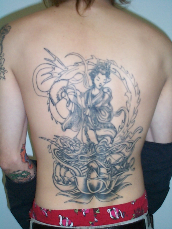 unfinished geisha tattoo