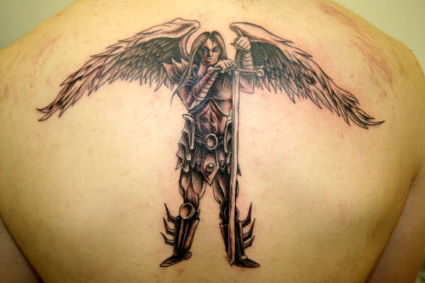 angel warrior tattoo