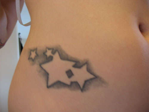 Negative stars tattoo