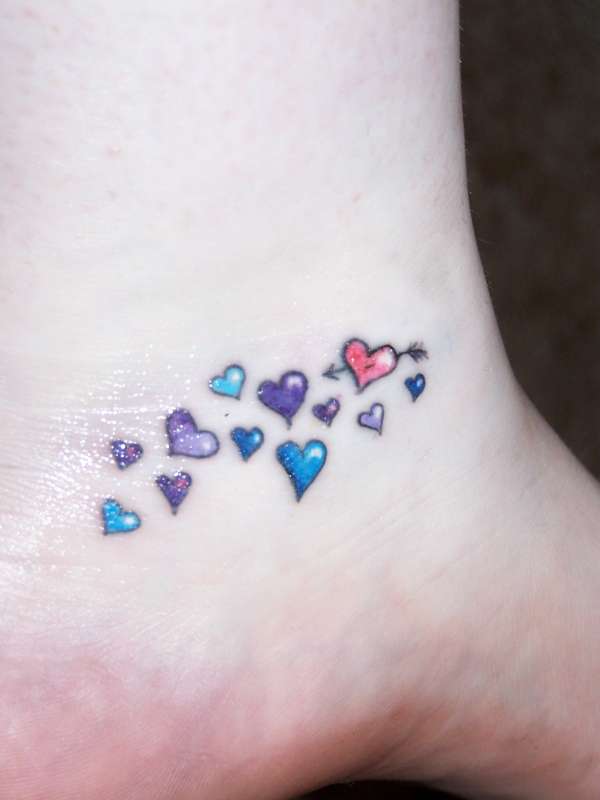 Heart Cluster tattoo