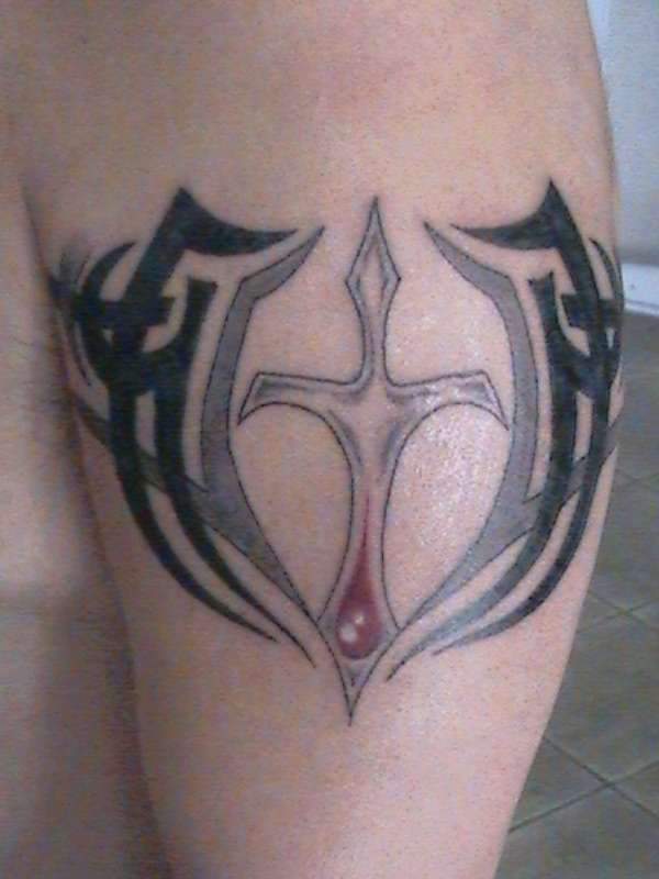 tribal blood tattoo