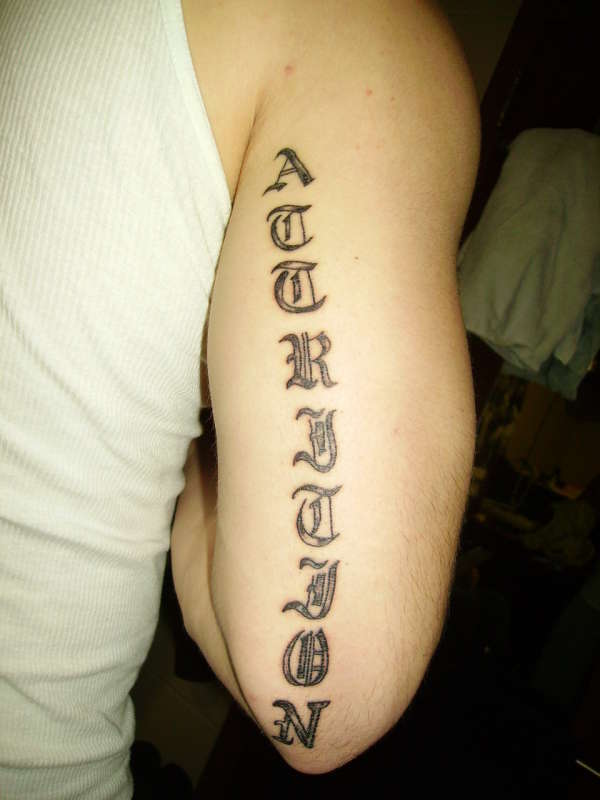 Attrition tattoo