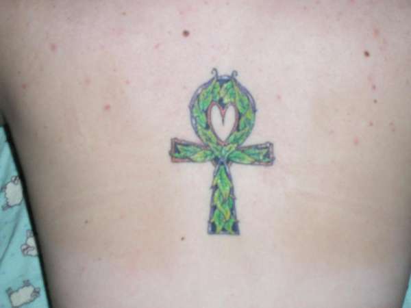 Finished Natural Ankh tattoo