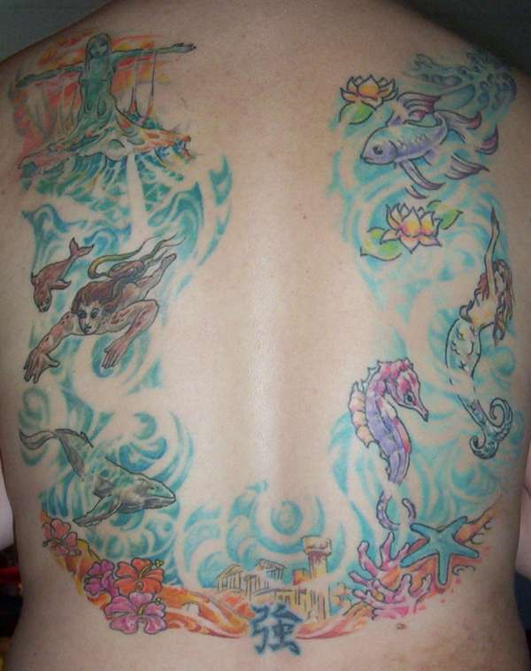 ocean theme tattoo