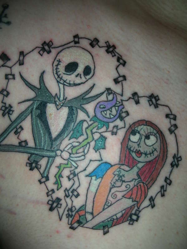 Jack and Sally tattoo
