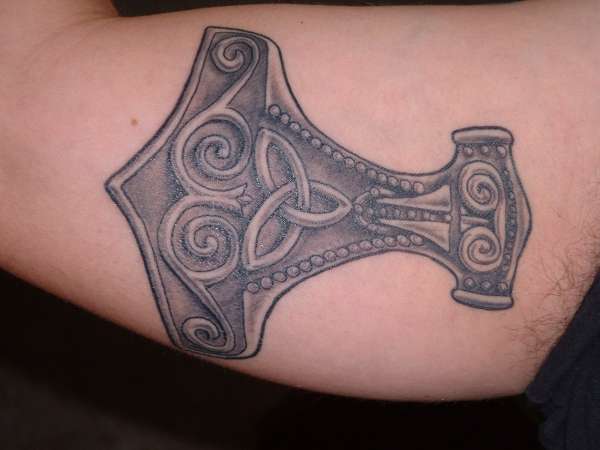 Thor's hammer (Mjolnir) tattoo