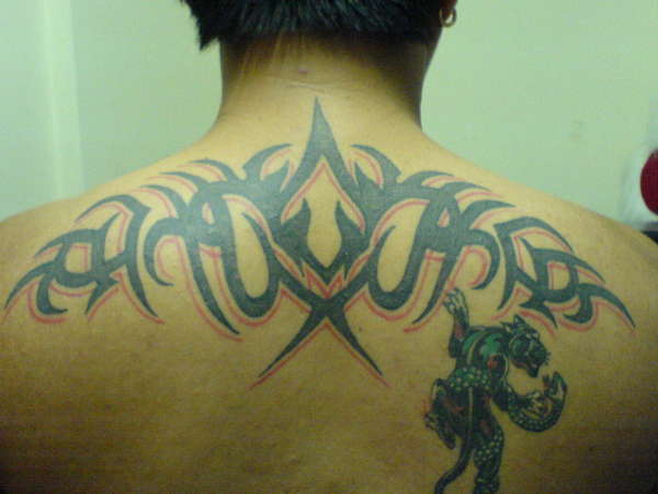 tribal & panter w/snake tattoo
