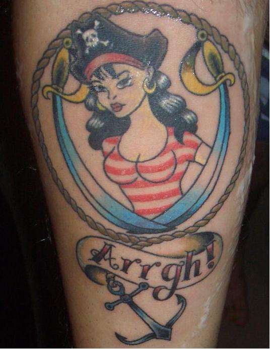 Pirate Girl Molly tattoo