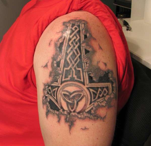 Thor's Hammer tattoo