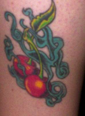 baby g's cherries tattoo