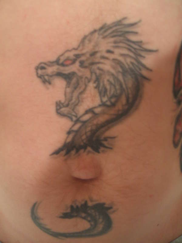 belly dragon tattoo