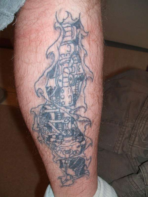 bio leg tattoo