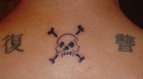 Simple Skull and Crossbones tattoo