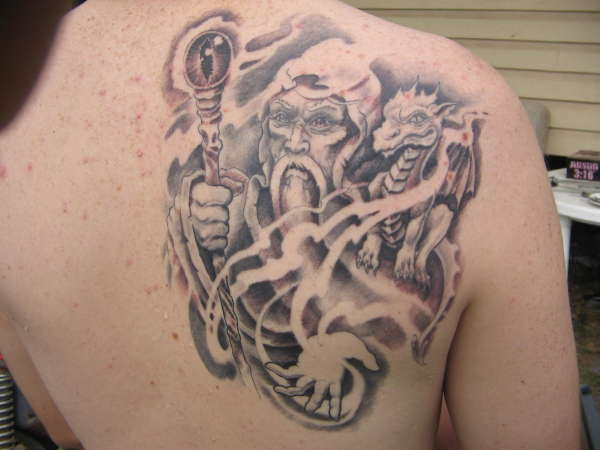 wizard dragon tattoo