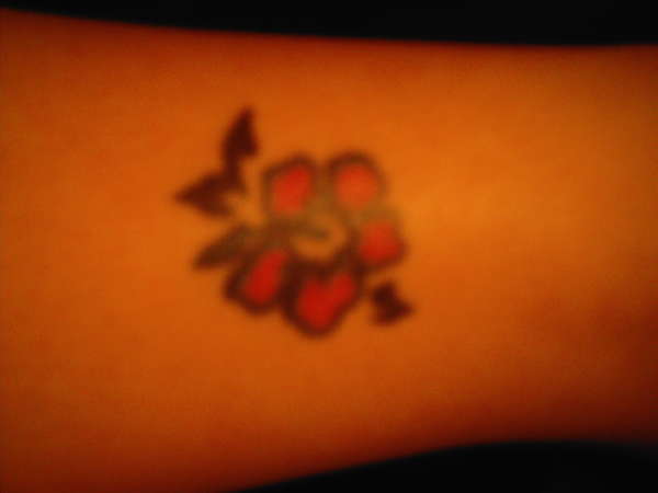 Graduation Hibiscus Flower tattoo