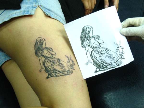 alice in wonderland tattoo