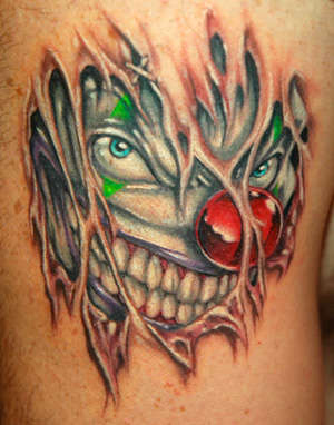 demon clown tattoos
