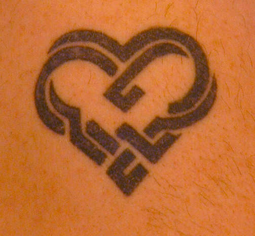 Intertwined Hearts tattoo