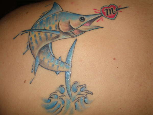 Marlin Heart tattoo