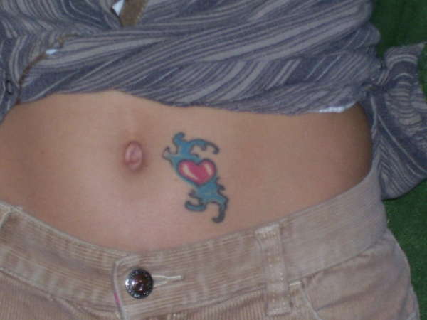 angie's belly tattoo
