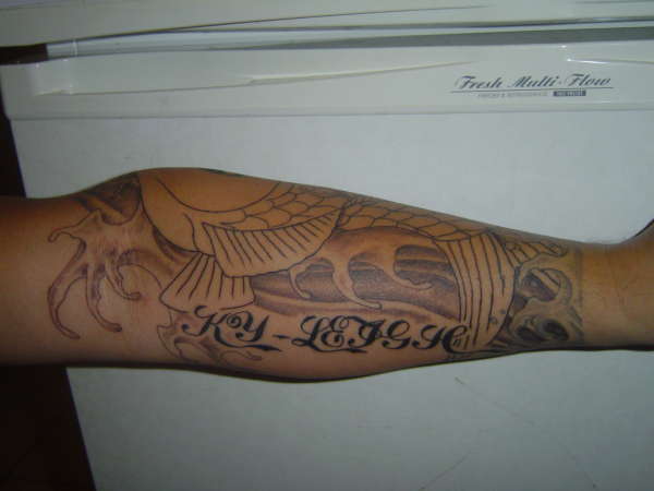 koi outline 2 tattoo
